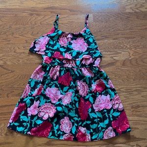 Elle Size Large Floral Print Dress
